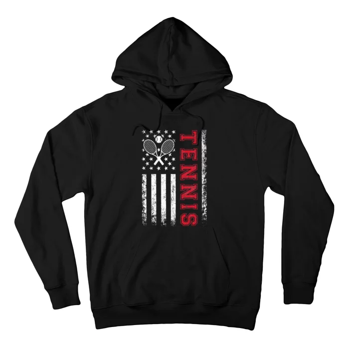 American Flag Tennis Best Gifts For Players Fans Hoodie