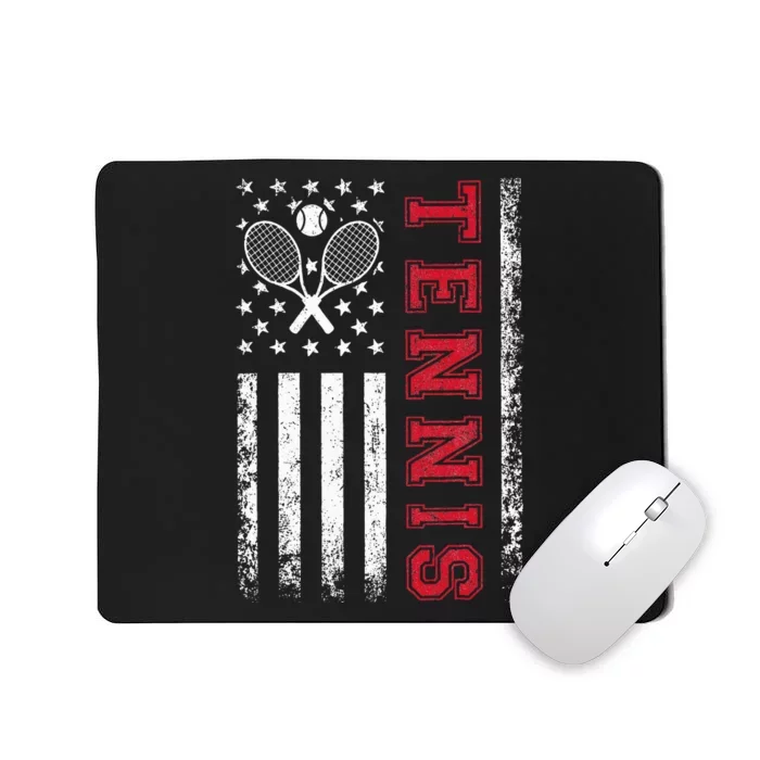 American Flag Tennis Best Gifts For Players Fans Mousepad