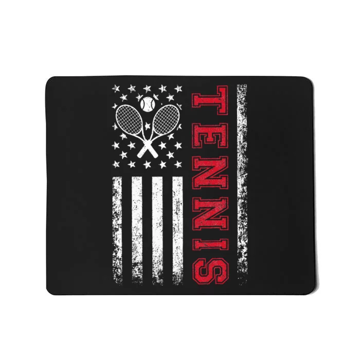 American Flag Tennis Best Gifts For Players Fans Mousepad