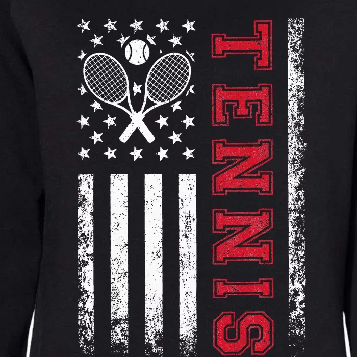 American Flag Tennis Best Gifts For Players Fans Womens California Wash Sweatshirt