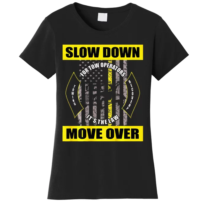 American Flag Tow Truck Driver Women's T-Shirt