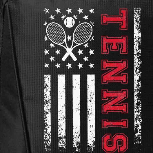 American Flag Tennis Best Gifts Tee For Players Fans City Backpack