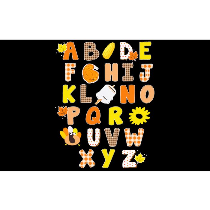 Alphabet Funny Turkey Thanksgiving Costume Preschool Teacher Bumper Sticker