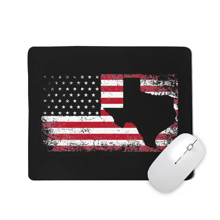 American Flag Texas 4th of July Vintage Gift  Retro Mousepad