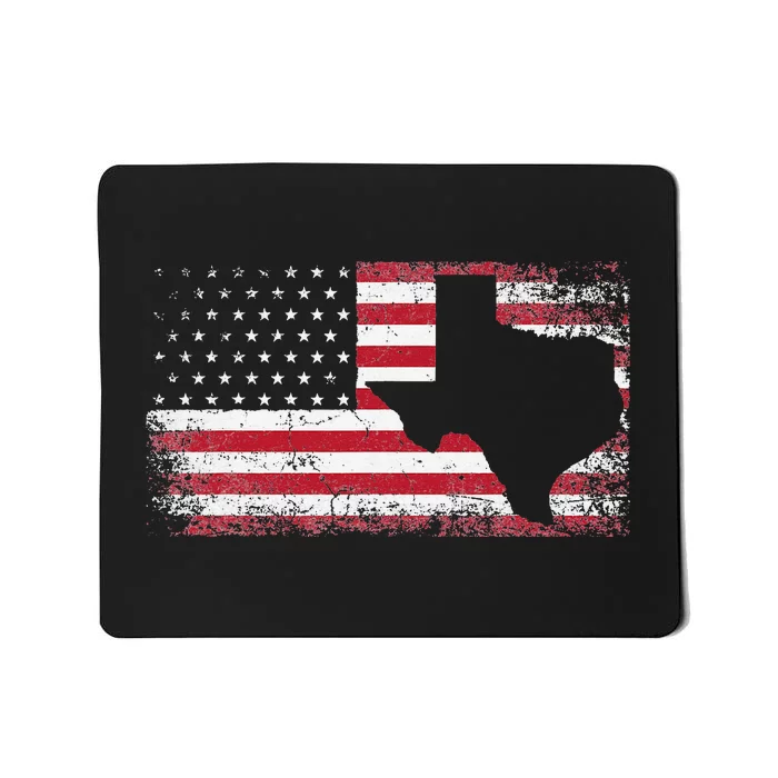 American Flag Texas 4th of July Vintage Gift  Retro Mousepad