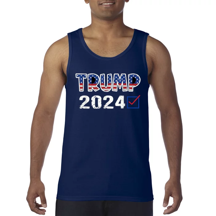 American Flag Trump 2024 Shirt Tank Top