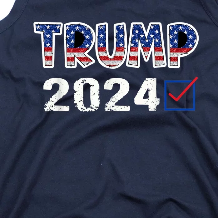 American Flag Trump 2024 Shirt Tank Top