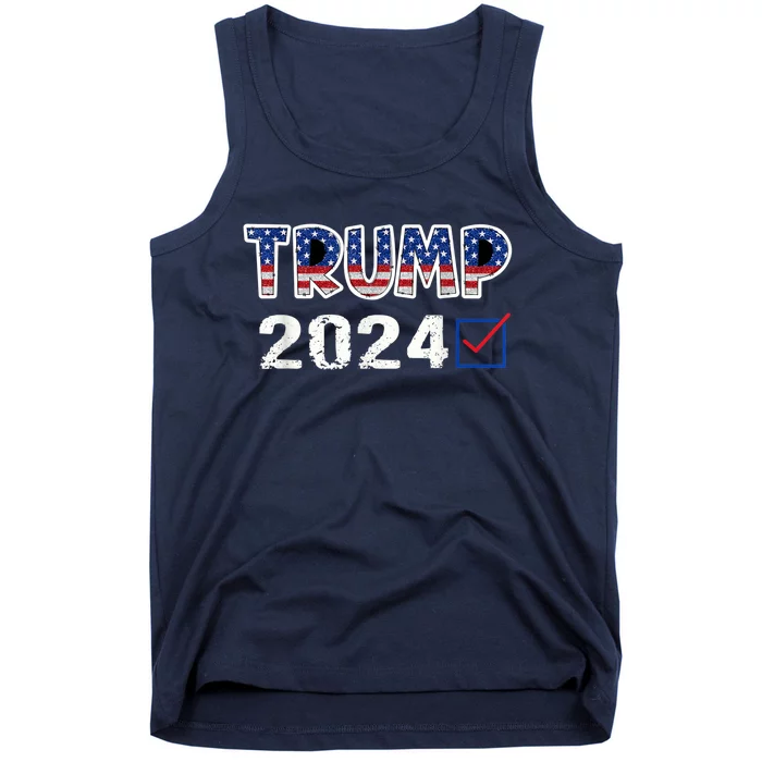 American Flag Trump 2024 Shirt Tank Top