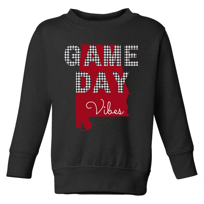 Alabama Football Tailgate Game Day Vibes Fall Toddler Sweatshirt