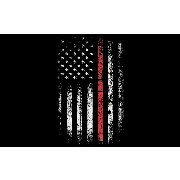 American Flag Thin Red Line Firefighter Support Patriotic Bumper Sticker