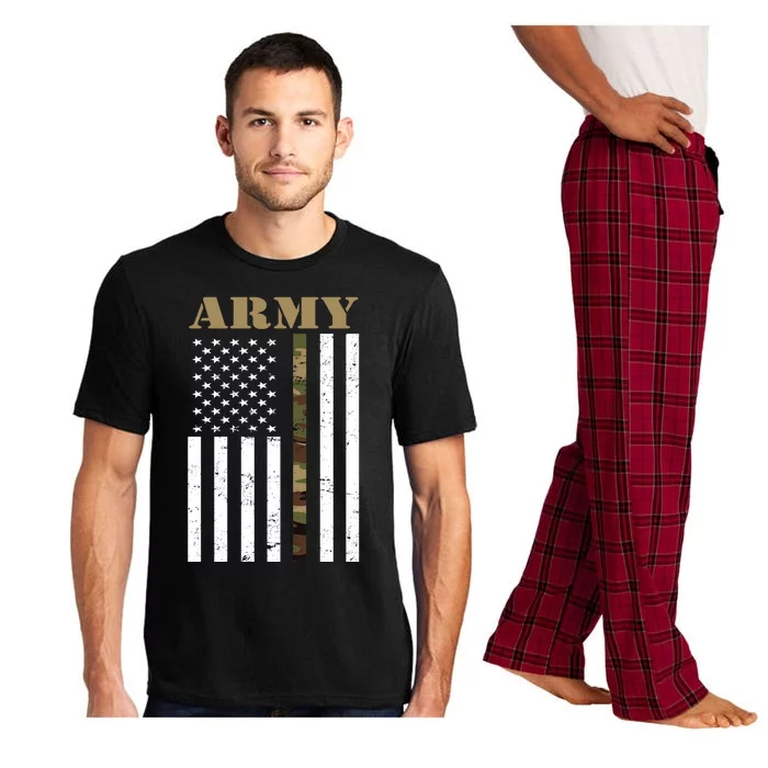 Army Flag Thin Camo Line Pajama Set