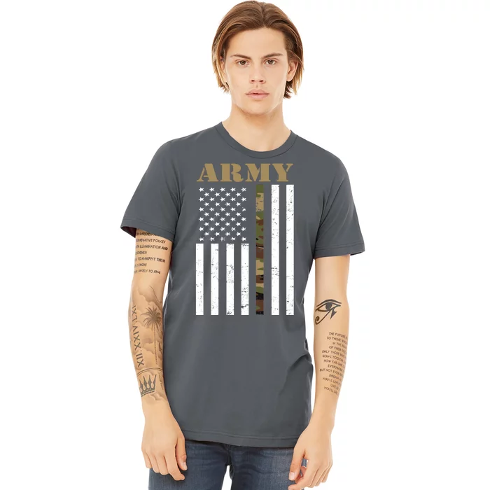 Army Flag Thin Camo Line Premium T-Shirt