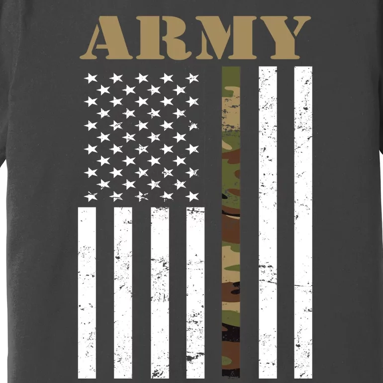 Army Flag Thin Camo Line Premium T-Shirt