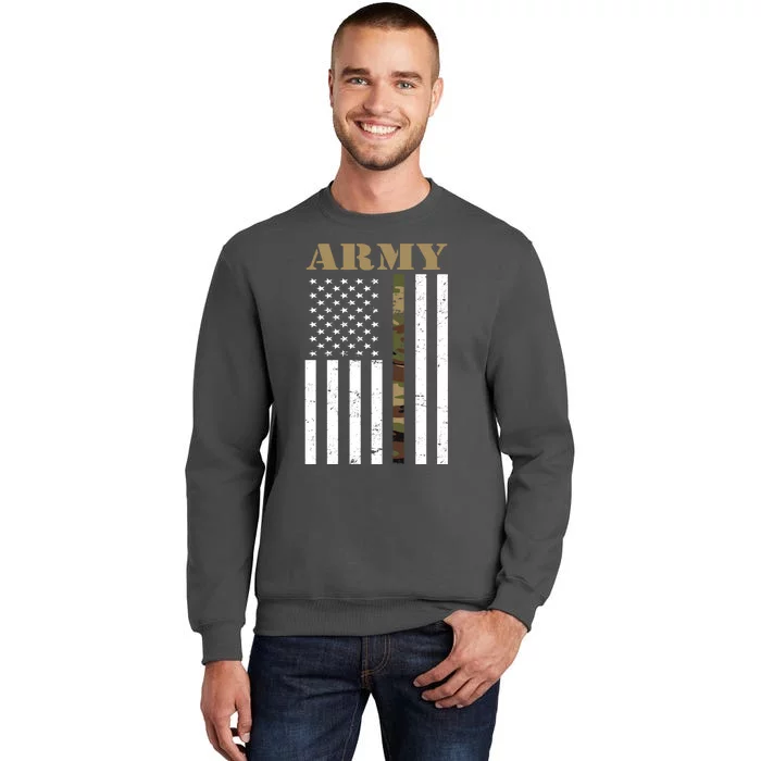 Army Flag Thin Camo Line Tall Sweatshirt