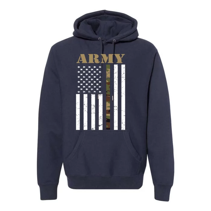 Army Flag Thin Camo Line Premium Hoodie