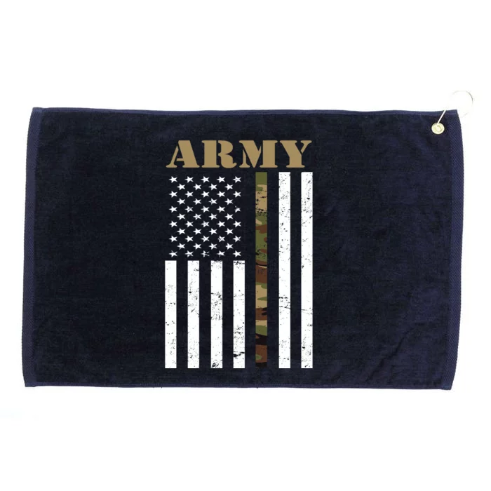 Army Flag Thin Camo Line Grommeted Golf Towel