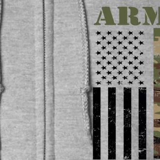 Army Flag Thin Camo Line Full Zip Hoodie