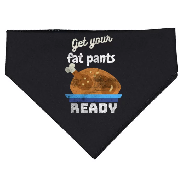 Autumn Fall Thanksgiving Turkey Get Your Fat Pants Ready Meaningful Gift USA-Made Doggie Bandana