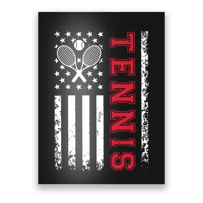 American Flag Tennis Shirts Best Gifts For Players Fans Poster