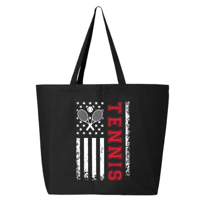 American Flag Tennis Shirts Best Gifts For Players Fans 25L Jumbo Tote