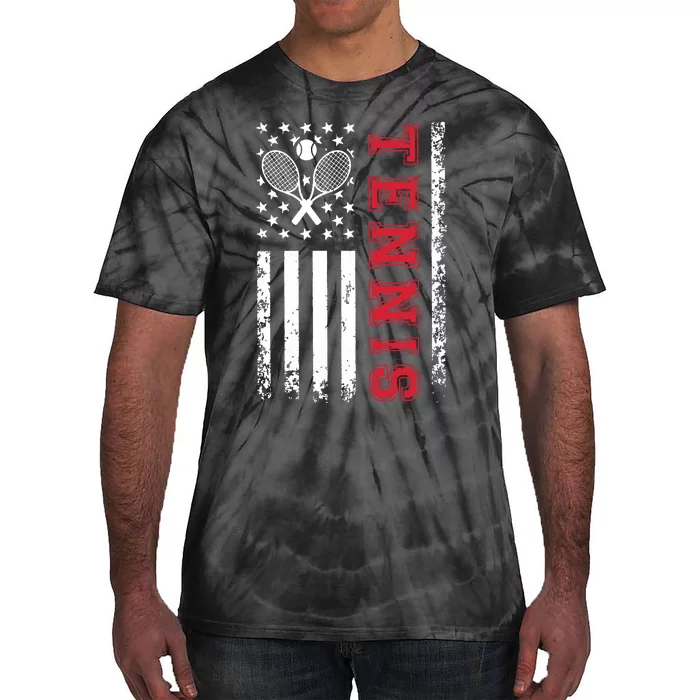 American Flag Tennis Shirts Best Gifts For Players Fans Tie-Dye T-Shirt