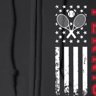 American Flag Tennis Shirts Best Gifts For Players Fans Full Zip Hoodie