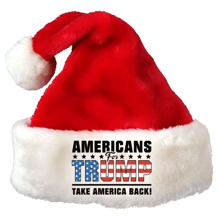 Americans For Trump 2024 Take America Back Premium Christmas Santa Hat