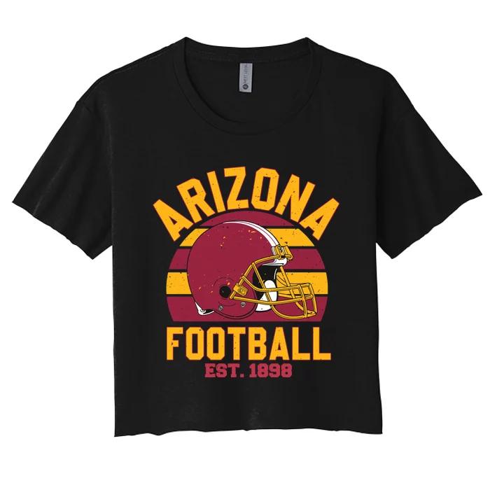 Arizona Football Team Supporter Est 1898 Women's Crop Top Tee