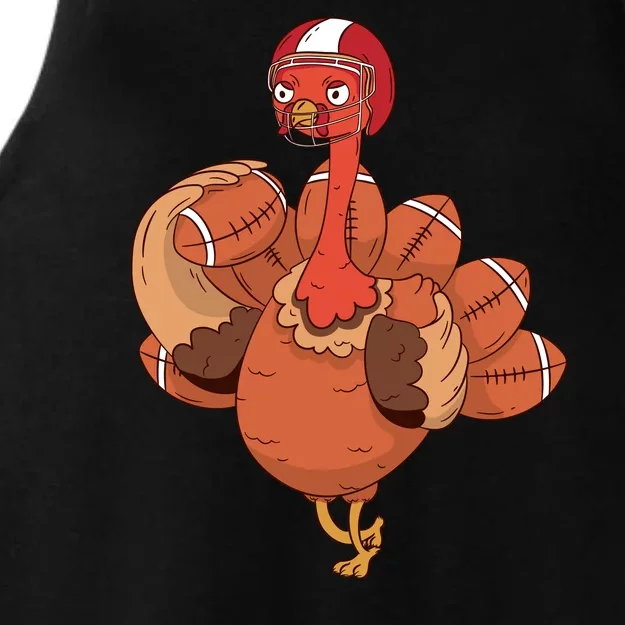 American Football Turkey Ladies Tri-Blend Wicking Tank