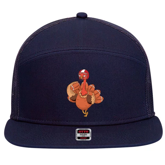 American Football Turkey 7 Panel Mesh Trucker Snapback Hat