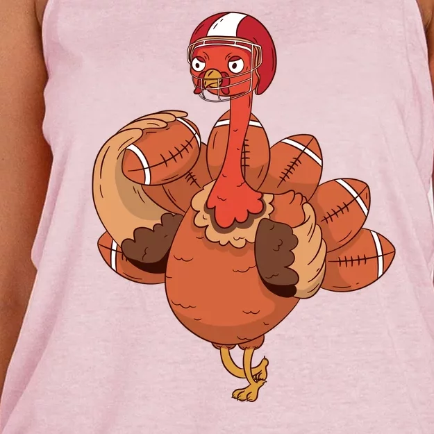 American Football Turkey Women's Knotted Racerback Tank