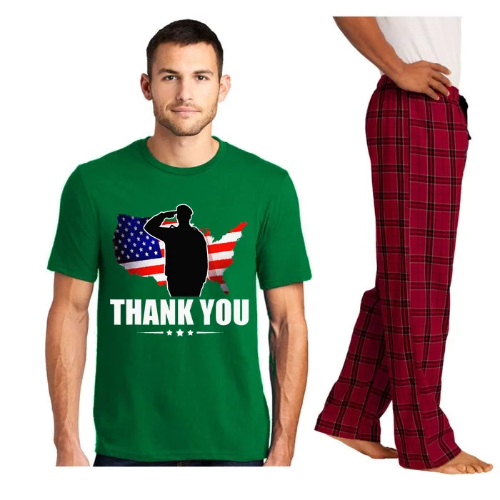 American Flag Thank You For Your Service Veteran Pajama Set