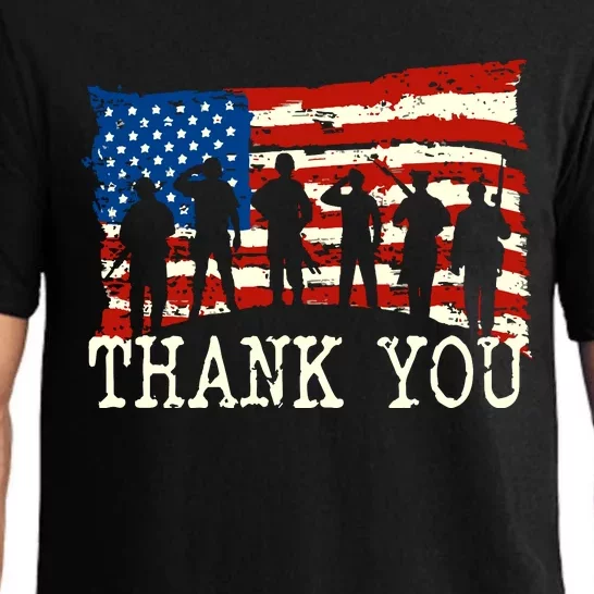 American Flag Thank You Veterans Proud Veteran Pajama Set