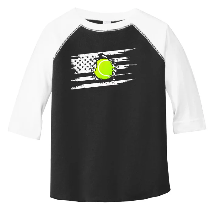 American Flag Tennis Apparel Tennis Toddler Fine Jersey T-Shirt