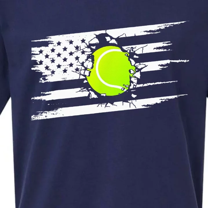 American Flag Tennis Apparel Tennis Sueded Cloud Jersey T-Shirt