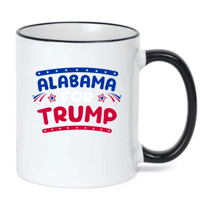 Alabama For Trump Fireworks 4th Of July Cool Gift Black Color Changing Mug