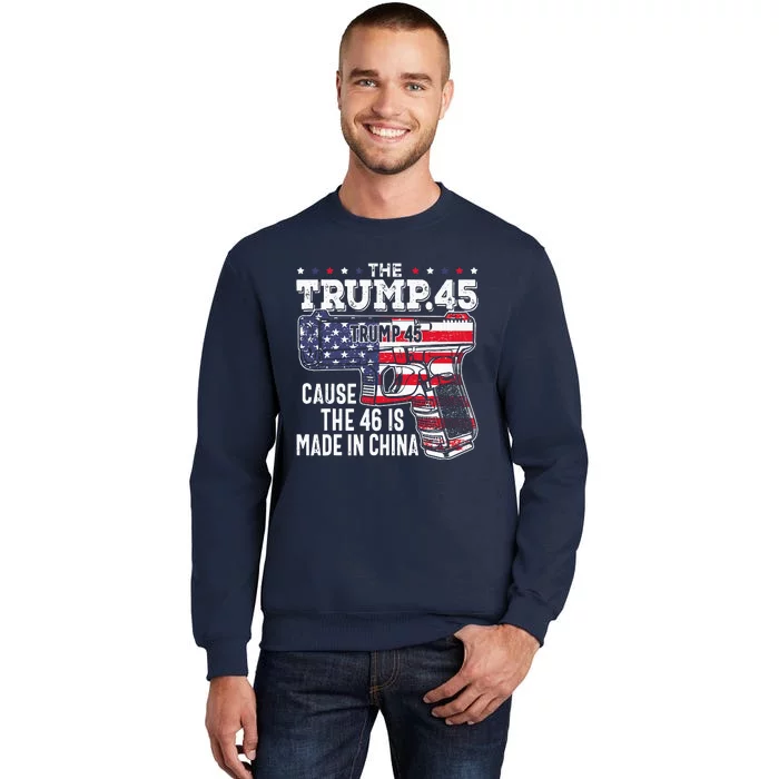 American Flag The Trump 45 Tall Sweatshirt