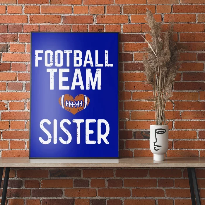 American Football Team Sister Family Match Sis Cool Gift Poster