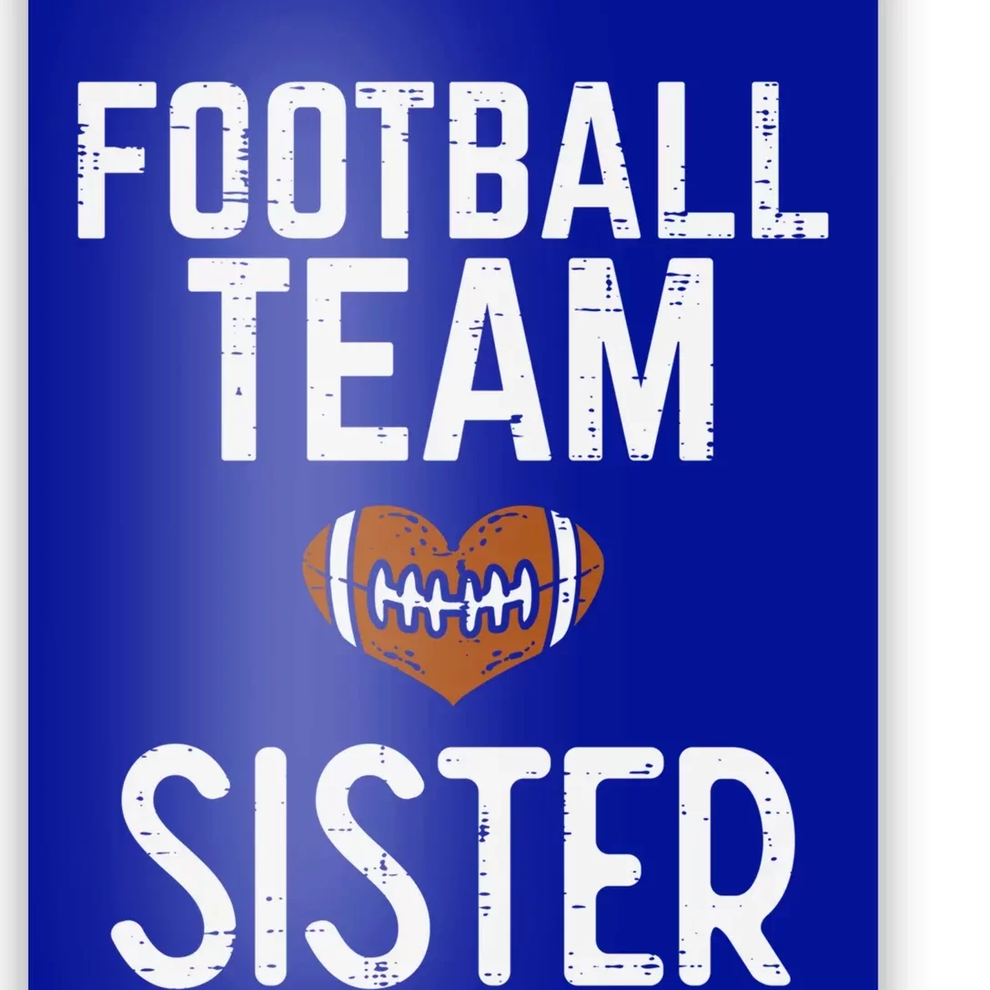 American Football Team Sister Family Match Sis Cool Gift Poster