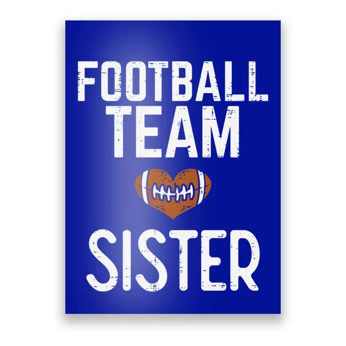 American Football Team Sister Family Match Sis Cool Gift Poster