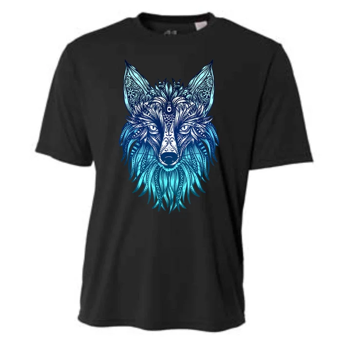 Arctic Fox Tribal Face Ornaments Antarctica Animal Fox Cooling Performance Crew T-Shirt