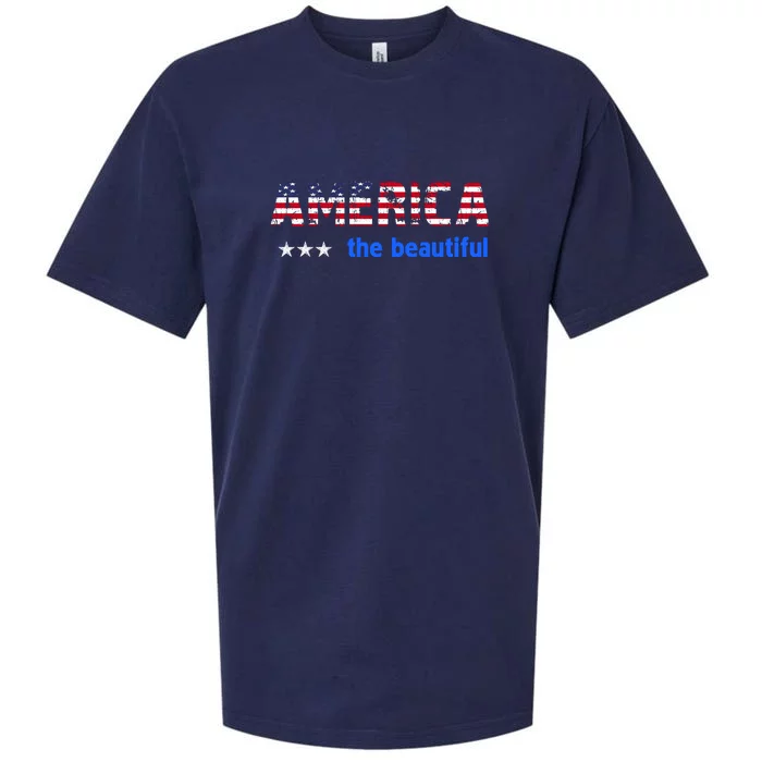 America Flag The Beatiful . Sueded Cloud Jersey T-Shirt