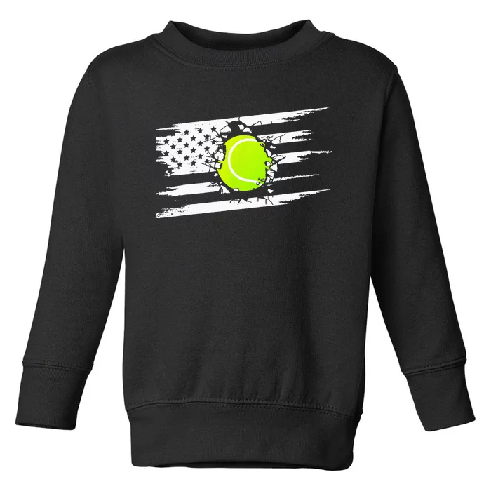 American Flag Tennis Apparel Tennis Toddler Sweatshirt