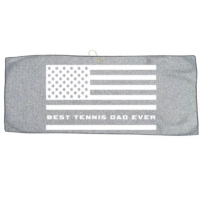 American Flag Tennis Best Tennis Dad Ever Tennis Great Gift Large Microfiber Waffle Golf Towel