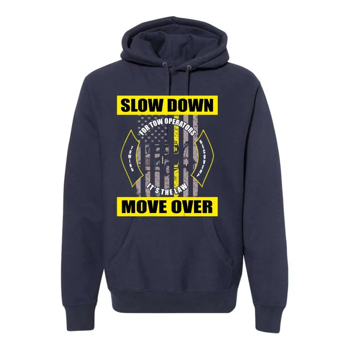 American Flag Tow Truck Driver Premium Hoodie