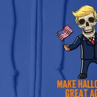 American Flag Trump Skeleton Make Halloween Great Again Gift Full Zip Hoodie