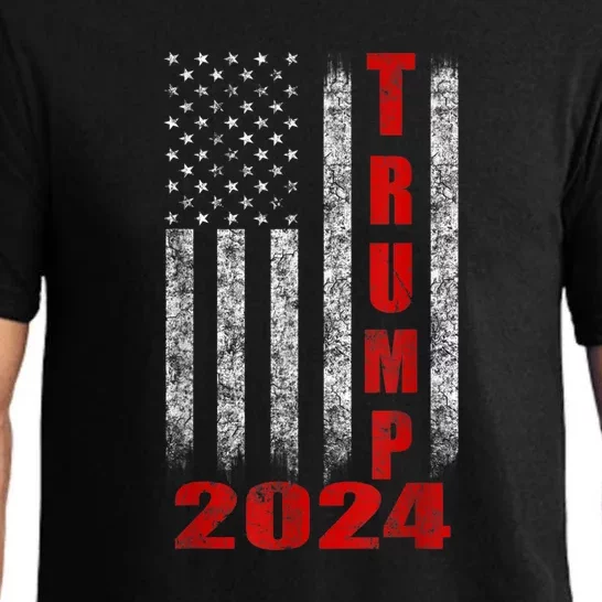 American Flag Trump 2024 Pajama Set