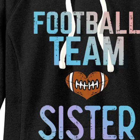 American Football Team Sister Family Match Sis Gift Women's Fleece Hoodie