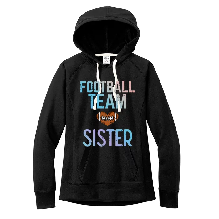 American Football Team Sister Family Match Sis Gift Women's Fleece Hoodie