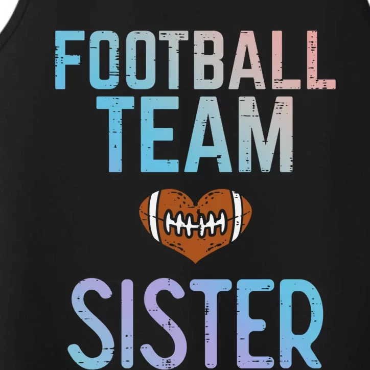 American Football Team Sister Family Match Sis Gift Performance Tank